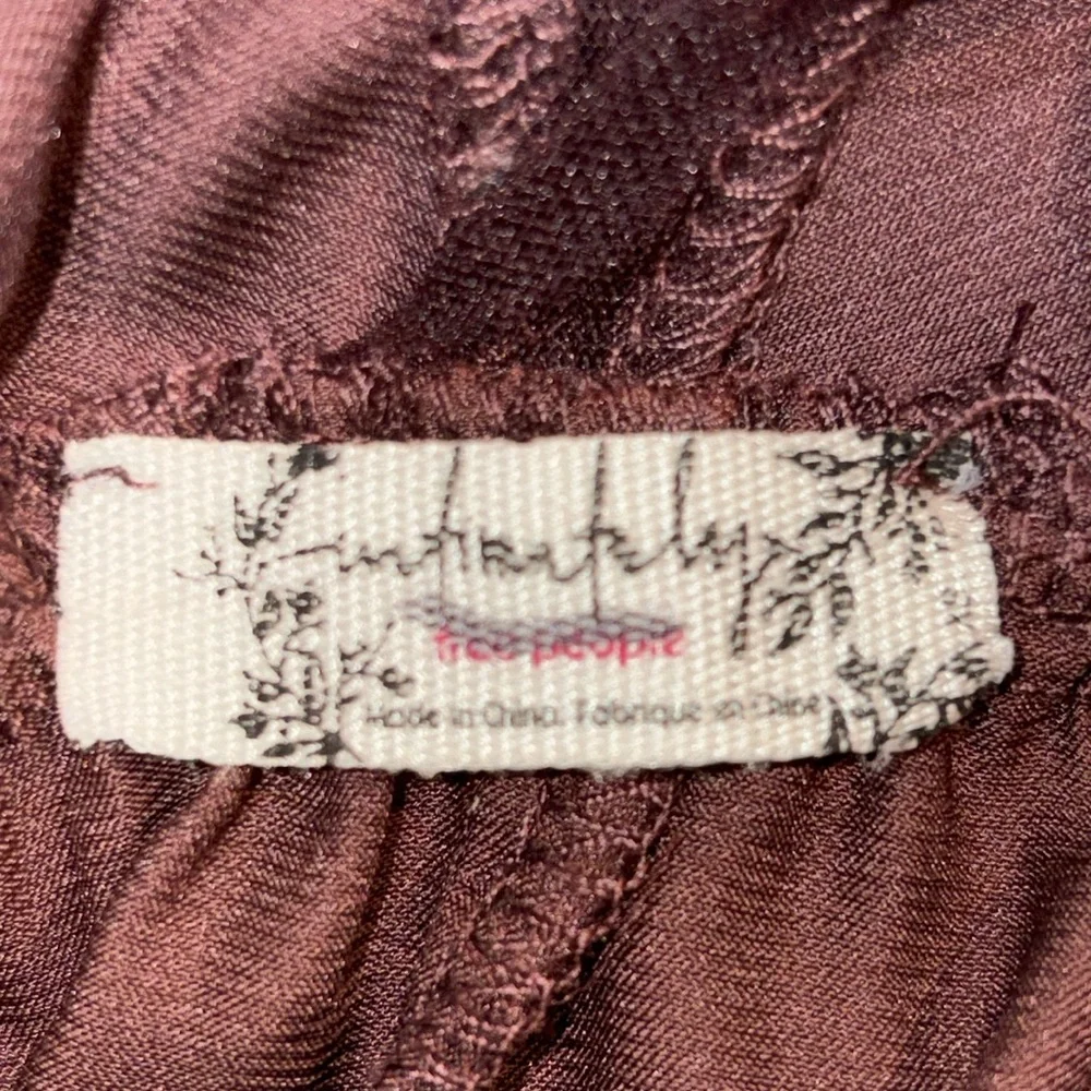 Free People Intimately Fall Into You Silky Romper Size XS Brown - Picture 7 of 13